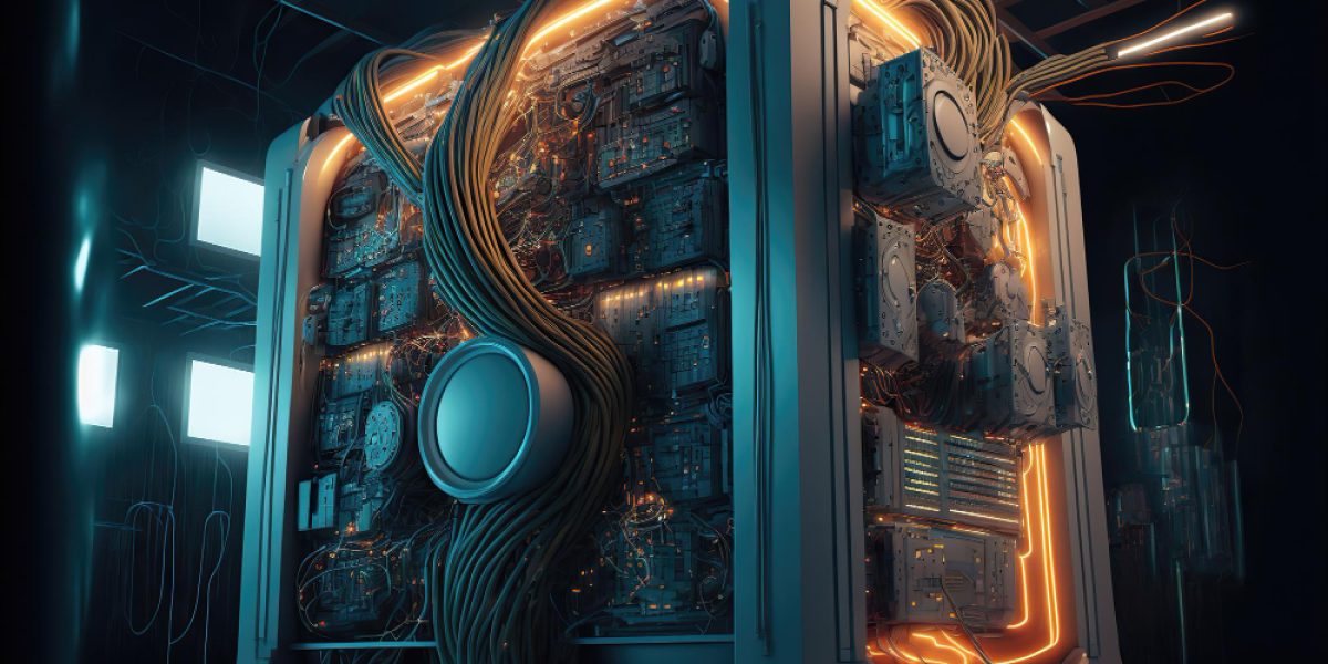 big-quantum-mega-computer-computer-center-fantasy-cyberpunk-wires-from-computer-server-3d-illustration